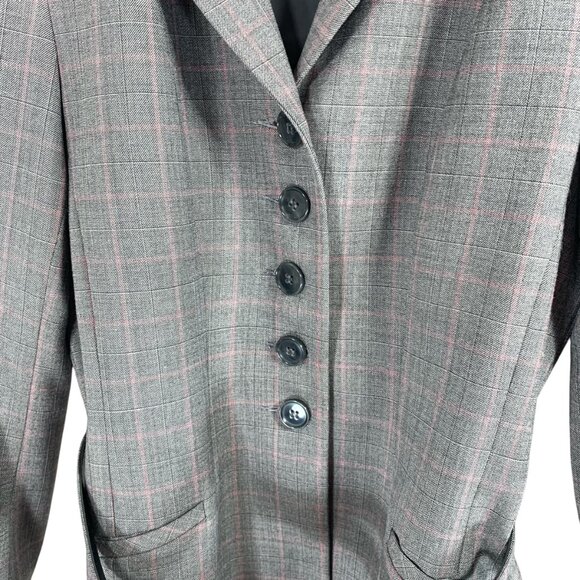 Tristan fitted women's suit grey Blazer & skirt set wool blend suit SZ 4 - Picture 15 of 16